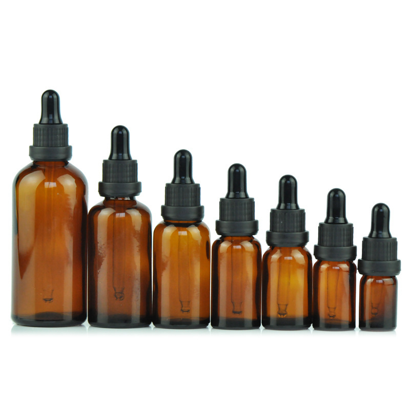 Amber Essential Oil Bottle with Light-Proof Dropper