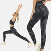 Women Seamless Tie-dye Yoga Sets 2-piece Custom Sports Bras Fitness Gym Sports Workout High Waist Tummy Control Wholesale Leggings