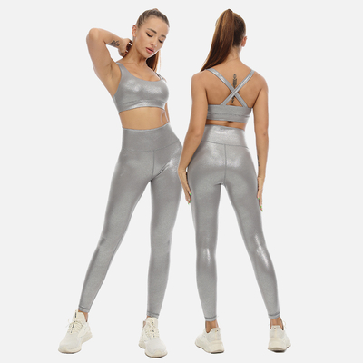 Women Seamless Yoga Sets 2-piece Custom Sports Bra Fitness Gym Sports Workout High Waist Tummy Control Leggings
