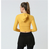 Sports Yoga Women's Tight Long Sleeve Running Blazer Cardigan Zipper Fitness Hoodies