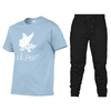 New Trend Lil Peep Street Men's Loose Round Neck Short-sleeved Men's T-shirt + Sports Pants Men's Suit