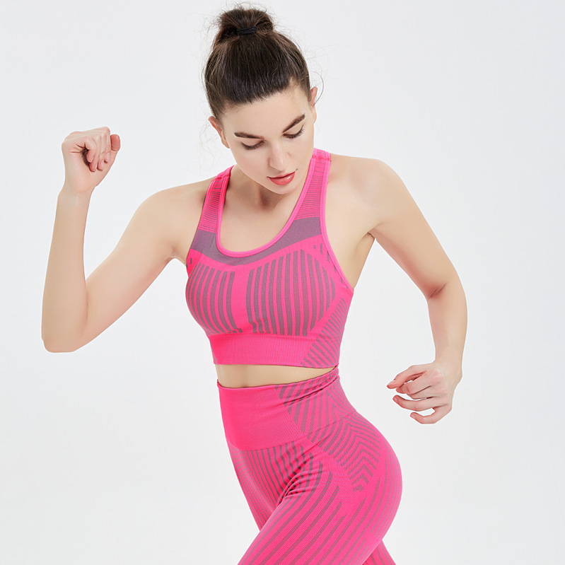 Yoga Sets 2-piece Cross Back Sport Bras for Workout Fitness Customize Spaghetti Strap Seamless Leggings Women Clothing
