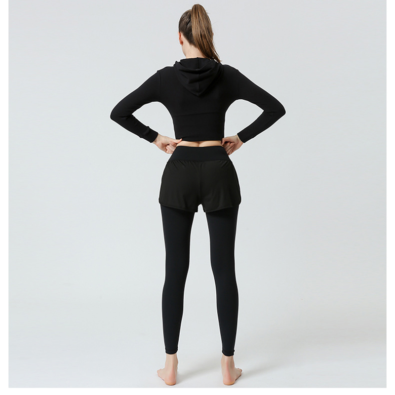 Sports Yoga Women's Tight Long Sleeve Running Blazer Cardigan Zipper Fitness Hoodies