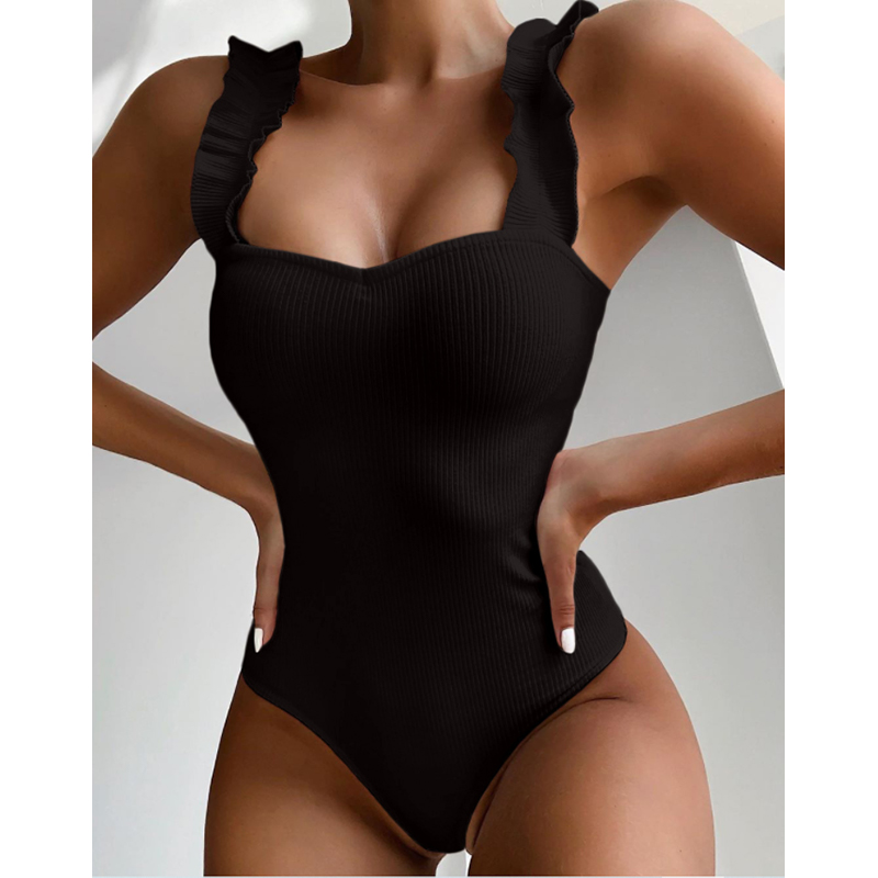 Women's Swimsuits One Piece Plus Size Tummy Control Customized Sexy Push Up Bikini Set Tie Side Swimwear
