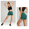 Customize Women Yoga Sets 2-piece with Seamless Shorts High Waist Butt Push Up Yoga Tummy Control Gym Running Tops