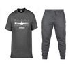 Hot Sale Men's Cotton Short-sleeved T-shirt Suit Men's Round Neck T-shirt + Sports Pants Suit Fashion Trend T-shirt