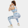 Women Seamless Yoga Sets 2-piece Custom Sports Tops Comfy Fitness Gym Sports Workout High Waist Tummy Control Leggings